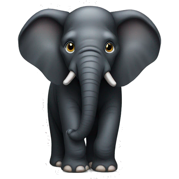 Black elephant  emoji