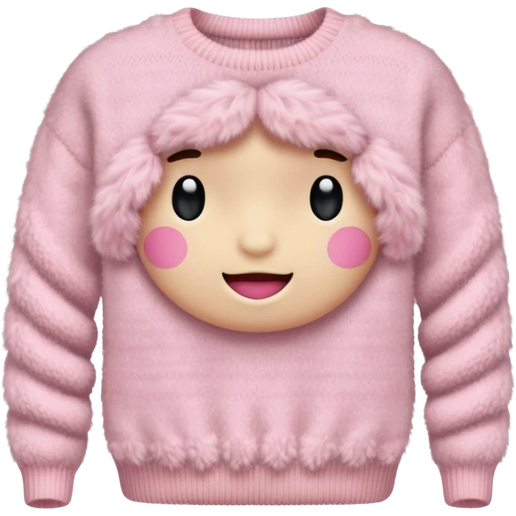 soft pink color sweater emoji