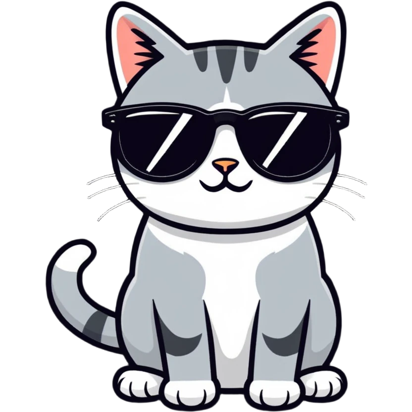 Cat with sunglasses emoji