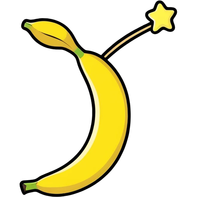 Banana candy with sparkles emoji