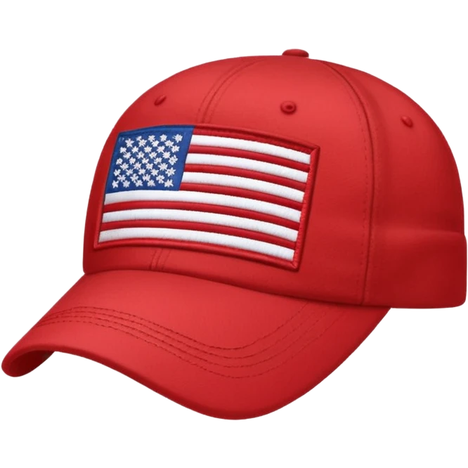 red cap the US Flag on it. Format emoji emoji