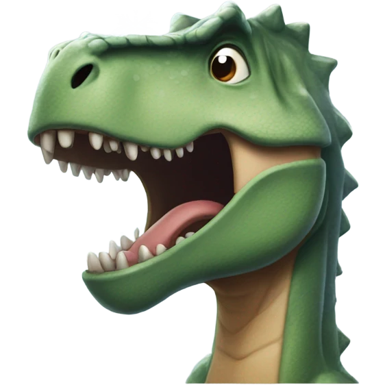 Dinosaur smoking in blizzard  emoji