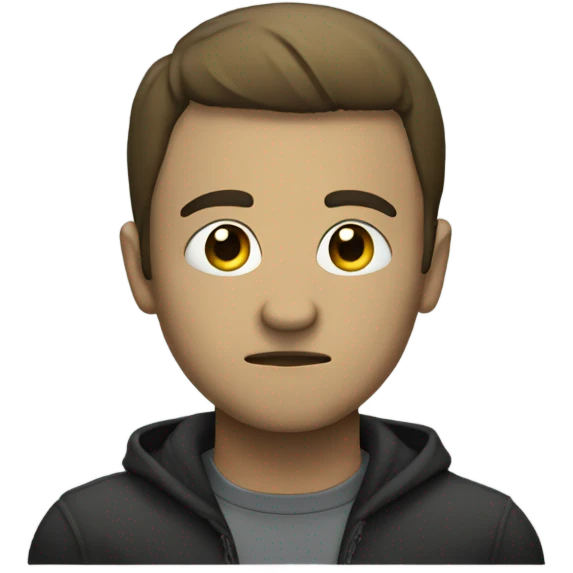 Hacker looking lonely  emoji