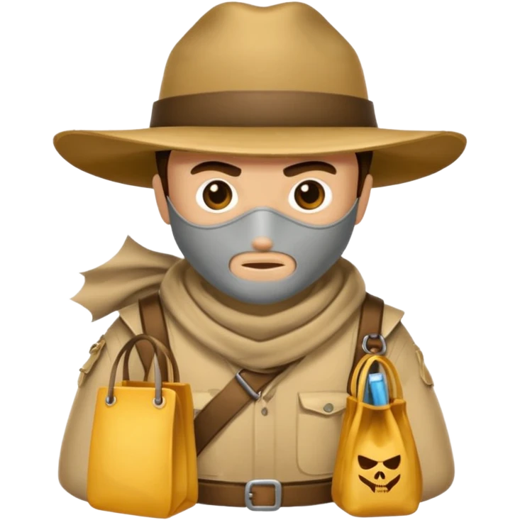 un bandit avec un sac de butin  emoji