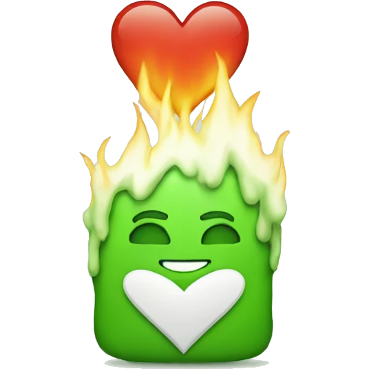 Geeen heart burns  emoji