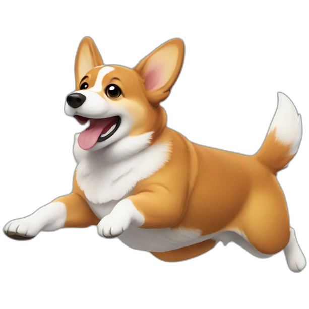 jumping corgi emoji