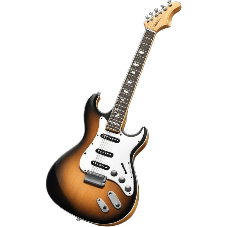 electric guitar and music notes emoji