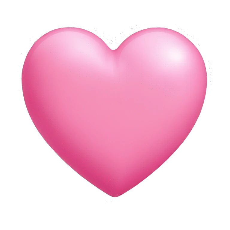 Bubblegum pink heart emoji