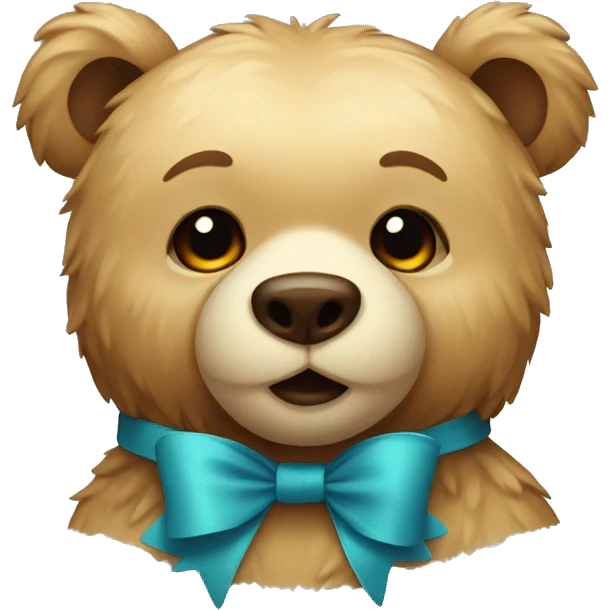 Bear with bow emoji
