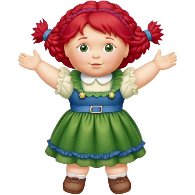vintage cabbage patch doll red hair emoji