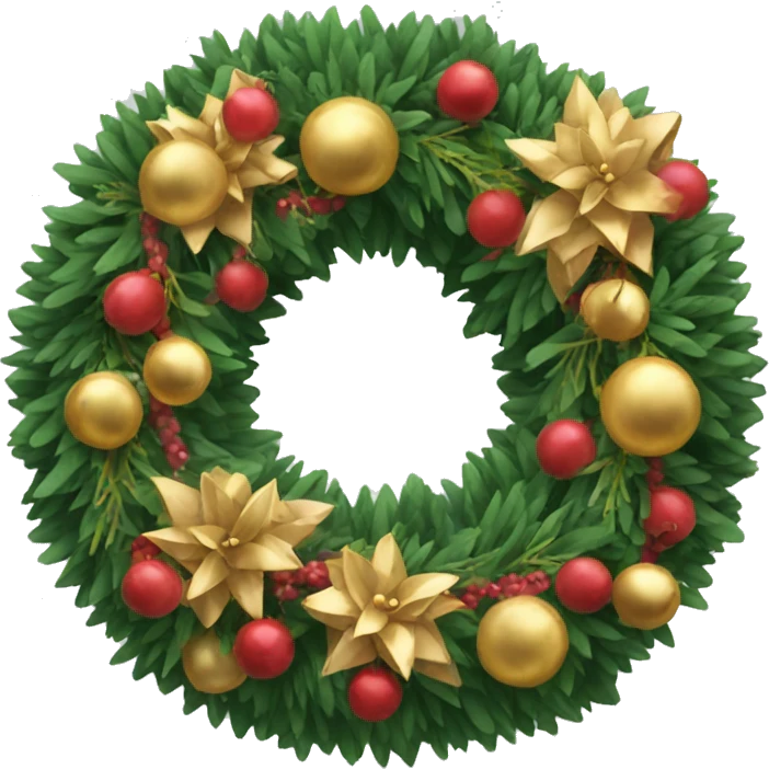 New Year's wreath emoji