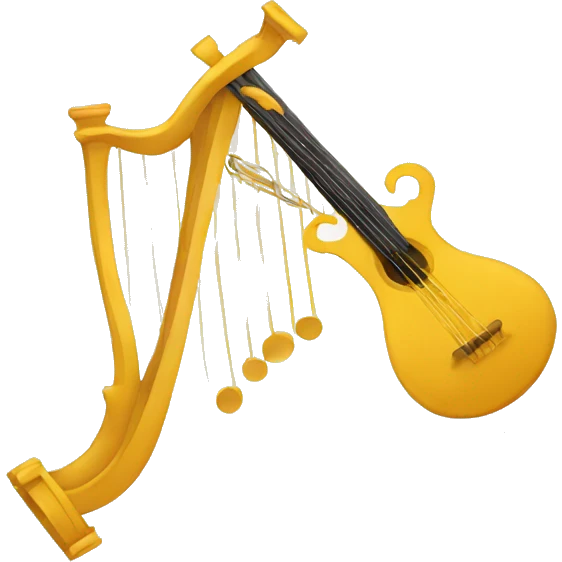 lyre for playing music emoji