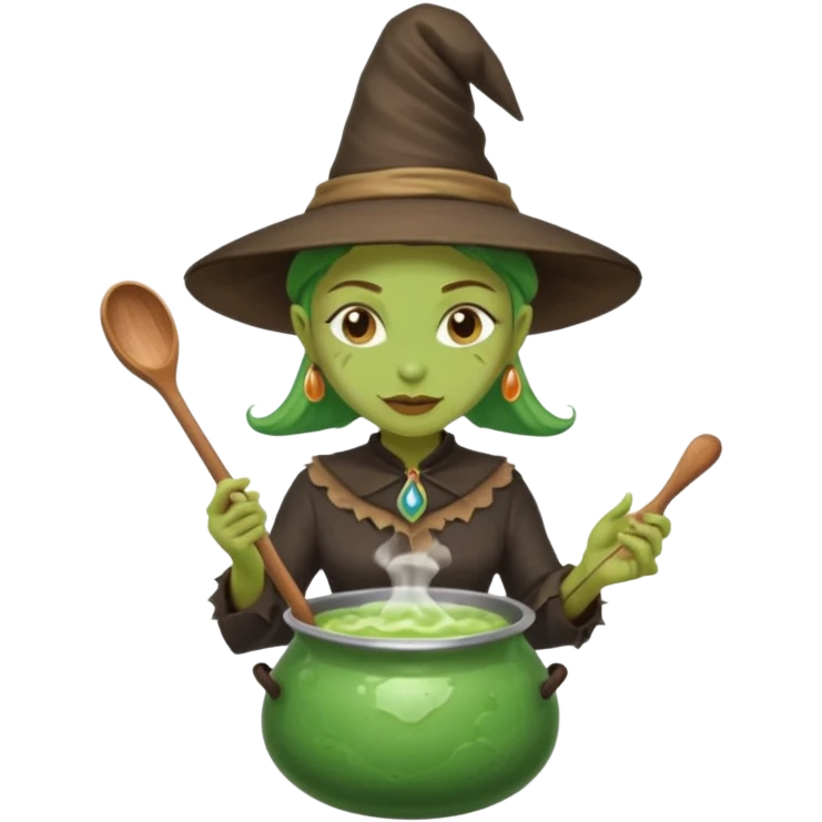 green witch cooking potion emoji