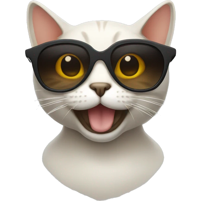 Cat with sunglasses emoji