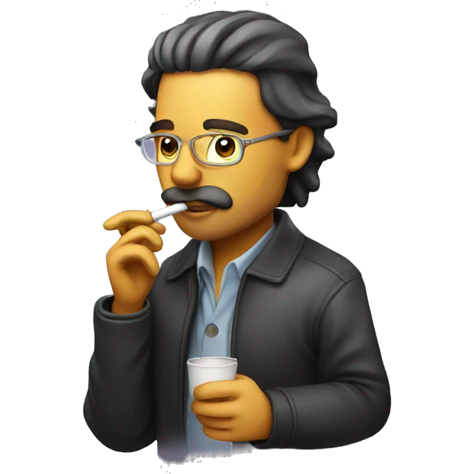 A programmer smoking emoji