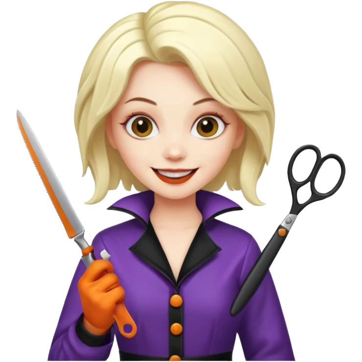 hairdresser nightmare halloween emoji