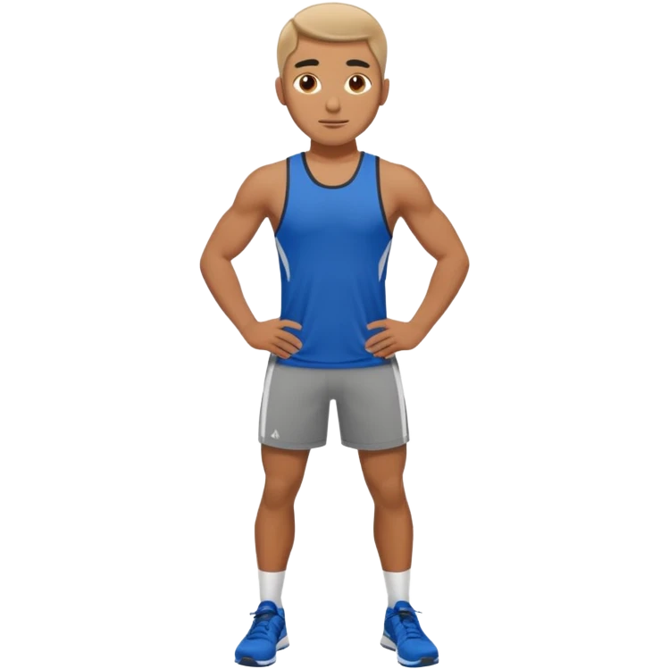 a man training emoji