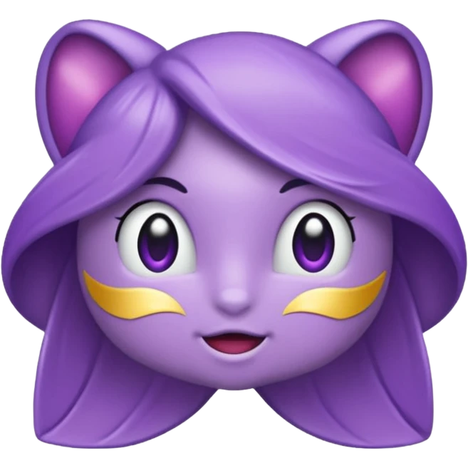 Moño en color lila emoji