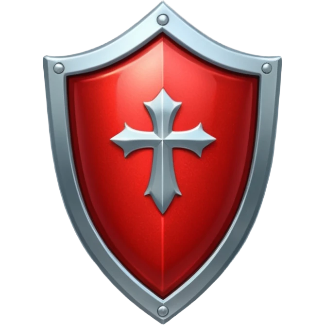 glitter red shield emoji