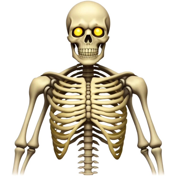 Eren Jeager's Founder Titan, skeletal giant with ribs showing, glowing eyes emoji