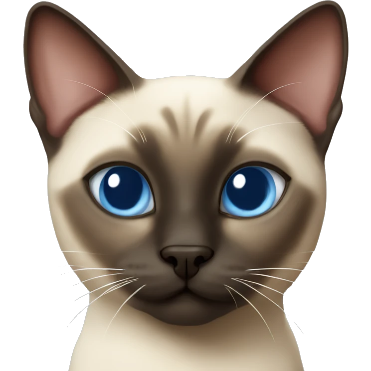 Siamese cat shows heart emoji
