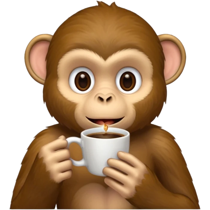 profile monkey sipping coffee  emoji