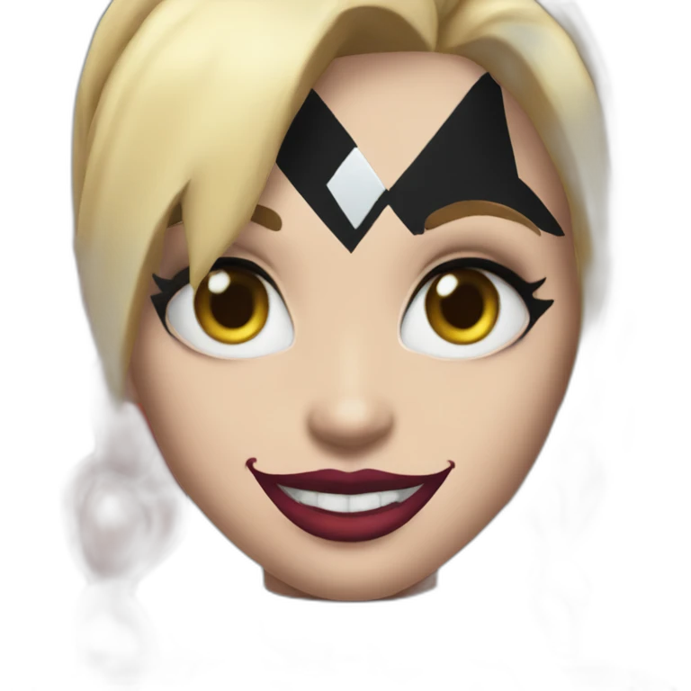 Harley quinn cartoon suit emoji