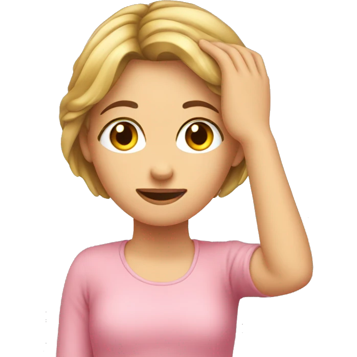 hand on head girl  emoji