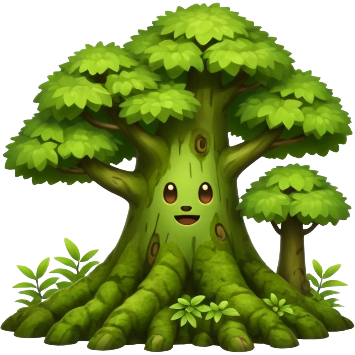 forest, cute trees with a lot of leaves emoji