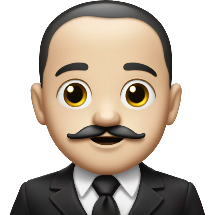 baby pubert addams, moustache emoji