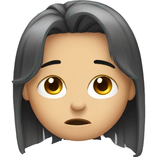 sad hair style crying  emoji