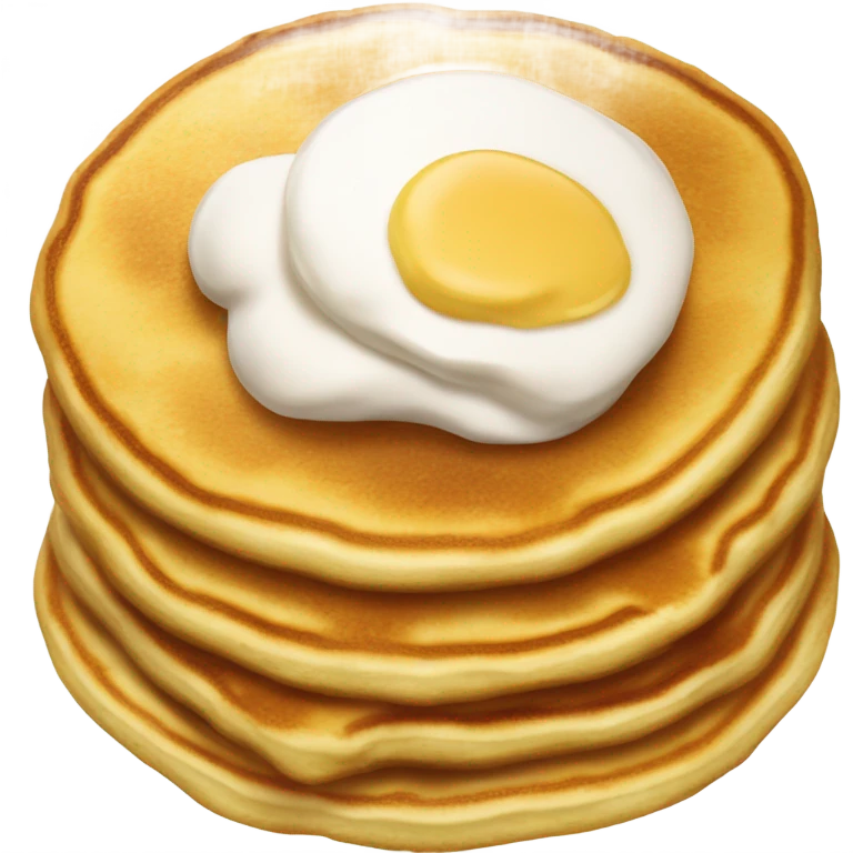 Pancakes with cream  emoji