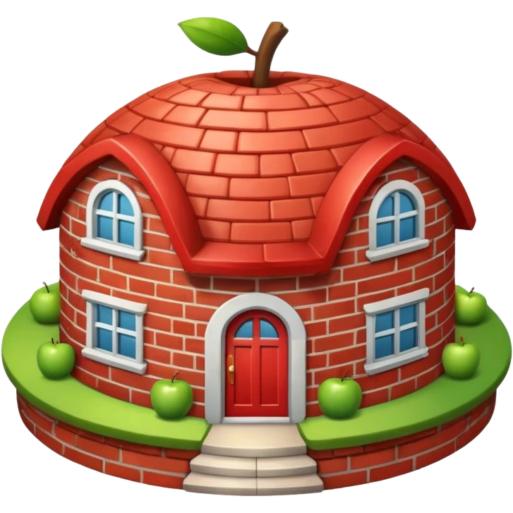 house no trees  not wooden like an apple emoji emoji