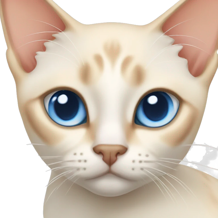 flame point Siamese cat with blue eyes  emoji