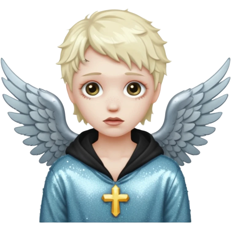 Glitter fallen angel emoji