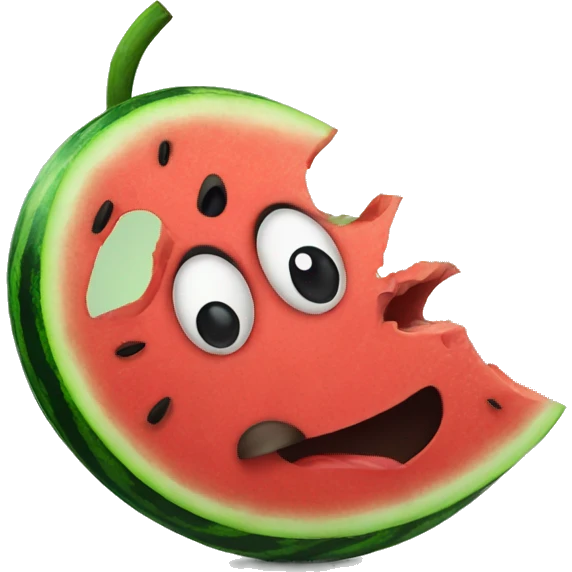 Angry watermelon emoji