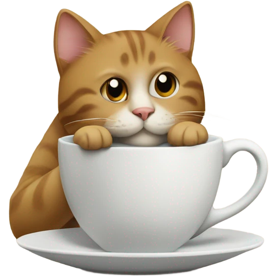 cat drinks coffee emoji