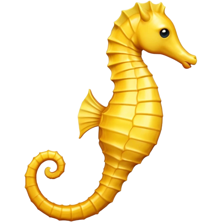 yellow seahorse facing right emoji