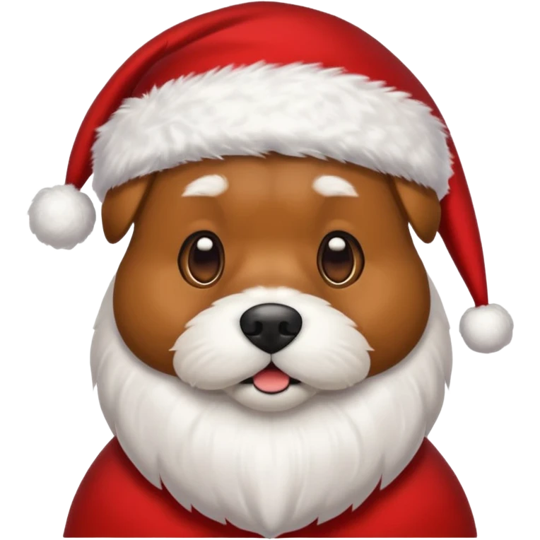 Dog Santa head emoji