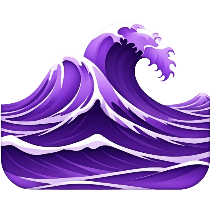 Detailed purple sea urgent emoji