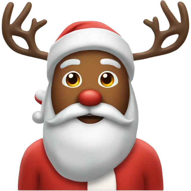 Santa and Rudolph emoji