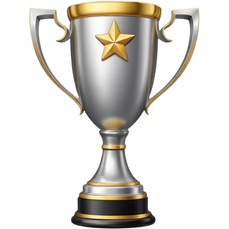 Europa League cup trophy, silver and gold colors, simple and recognizable, no text emoji
