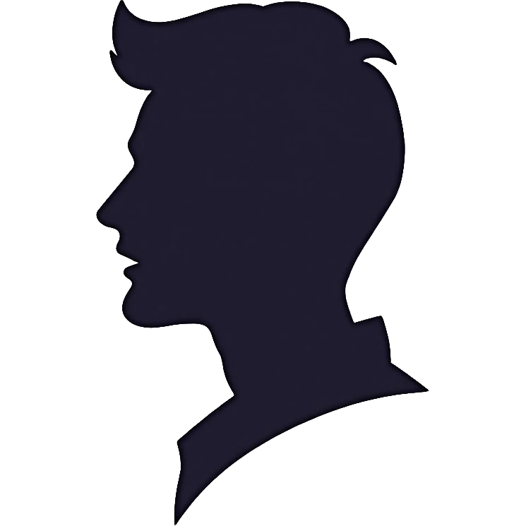 man profile silhouette emoji