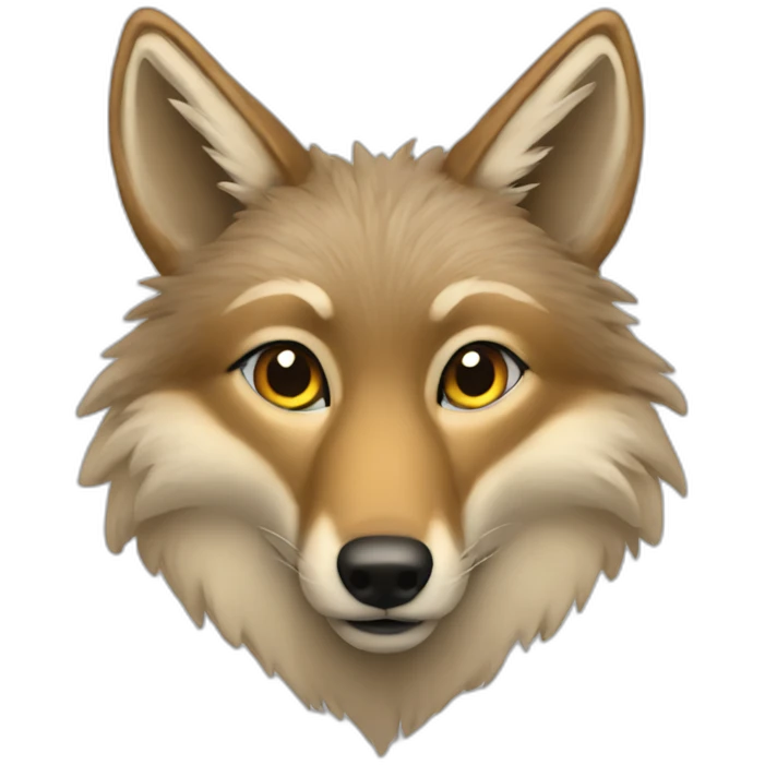 coyote with hearts as eyes emoji