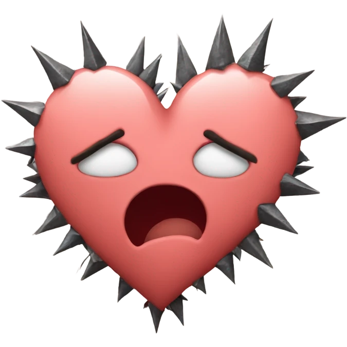 Broken heart with spikes emoji