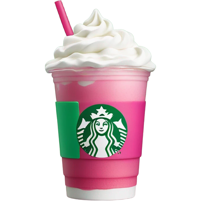 Pink and green drink Starbucks  emoji
