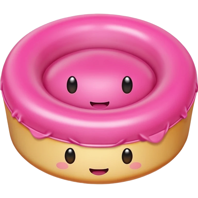 pink inflatable kawaii flan emoji