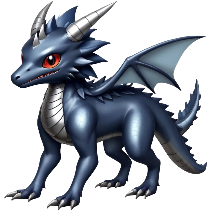 Dark Cute Shiny Edgy Nargacuga-Fakémon-hybrid-creature (full body)  emoji