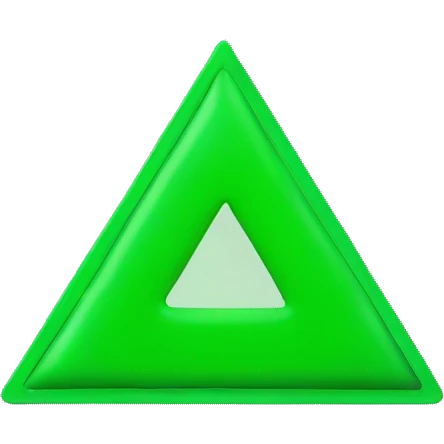 Green triangle with tip down emoji