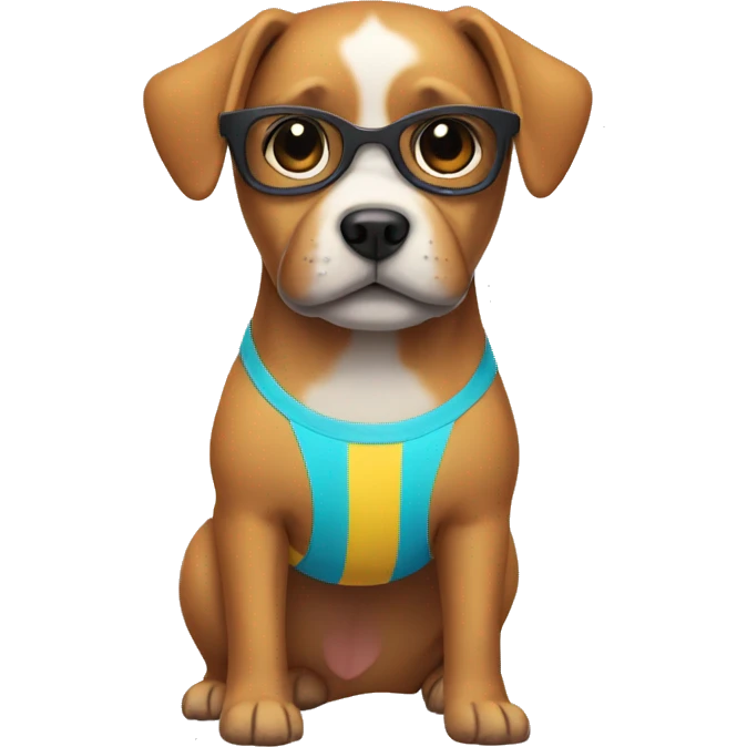 dog wearing a swimsuit  emoji
